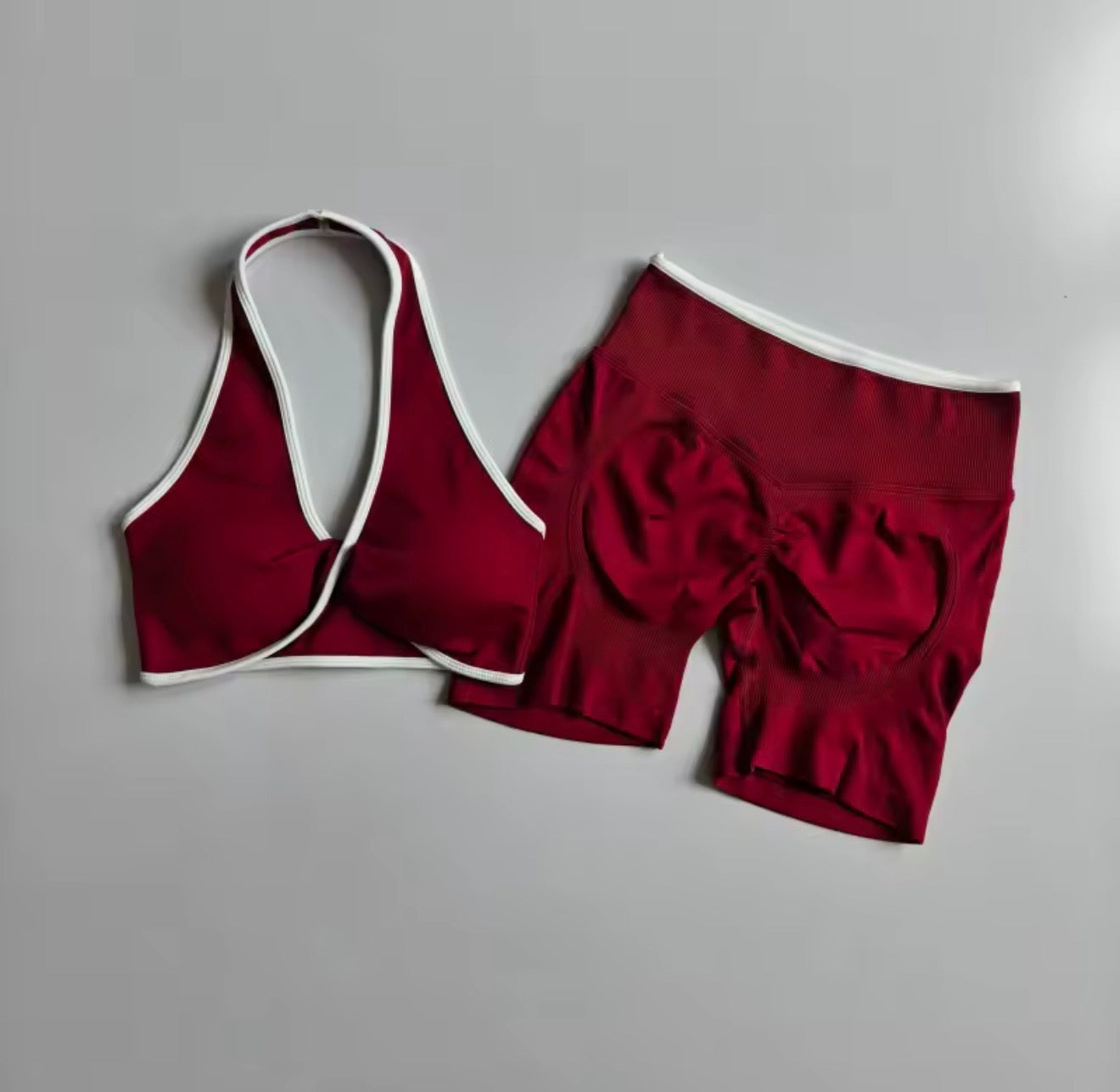 Seamless Women 2Pcs Padded Bra High Waist Butt Lift Yoga Set Color Block