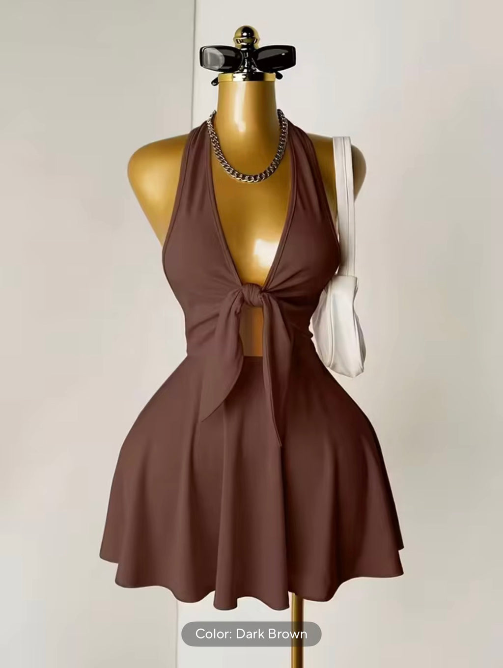 Women Summer Y2K Night Club Party Flare Skirt Dresses