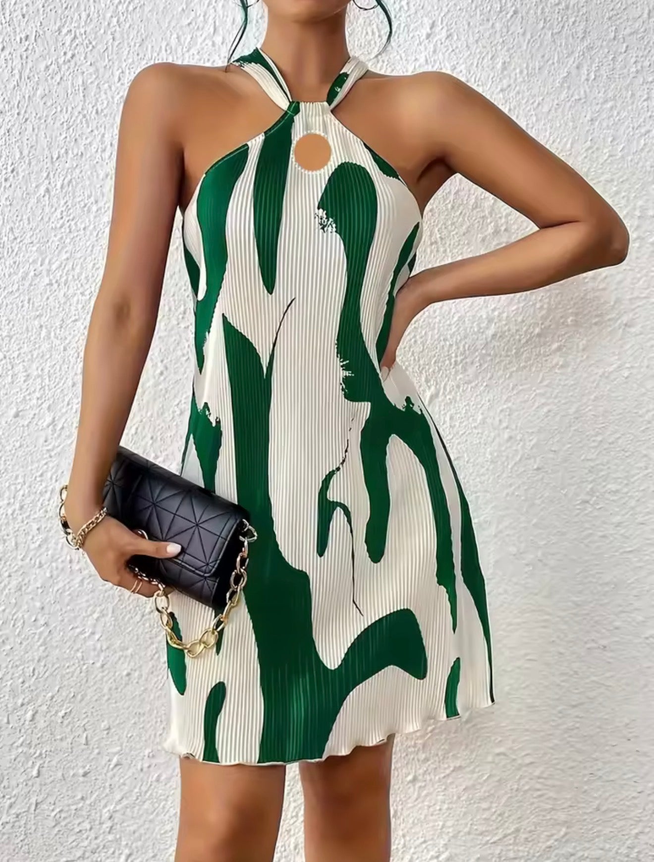 new spring and summer printed sexy off-shoulder lace-up loose women's dress ladies
