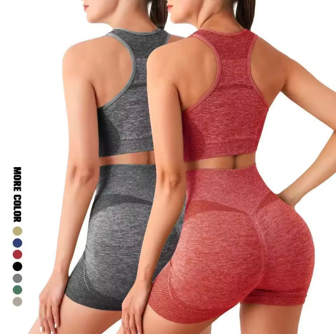 Yoga Set Gym Shorts Women Sport Bras Brassiere Gym Set Seamless