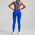 Women's Seamless Workout Set High Waisted Yoga Pants & Sports Bra with Removable Pads Booty Lifting