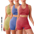 Yoga Set Gym Shorts Women Sport Bras Brassiere Gym Set Seamless